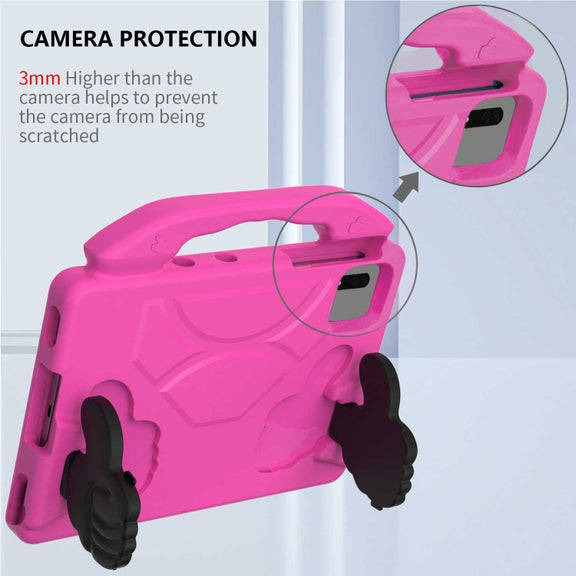 For Samsung Galaxy TAB S9 11 X710 2023 Thumb Bracket EVA Shockproof Tablet Case(Rose Red)