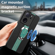 For Xiaomi Redmi K60 Ultra Magnetic Litchi Leather Back Phone Case with Holder(Green)