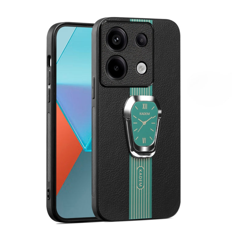For Xiaomi Redmi Note 13 / 13 Pro Magnetic Litchi Leather Back Phone Case with Holder(Green)