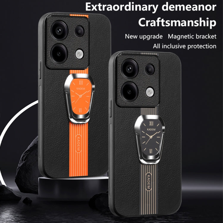 For Xiaomi Redmi Note 13 / 13 Pro Magnetic Litchi Leather Back Phone Case with Holder(Green)