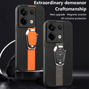 For Xiaomi Redmi Note 13 / 13 Pro Magnetic Litchi Leather Back Phone Case with Holder(Green)
