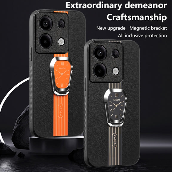 For Xiaomi Redmi Note 13 / 13 Pro Magnetic Litchi Leather Back Phone Case with Holder(Green)