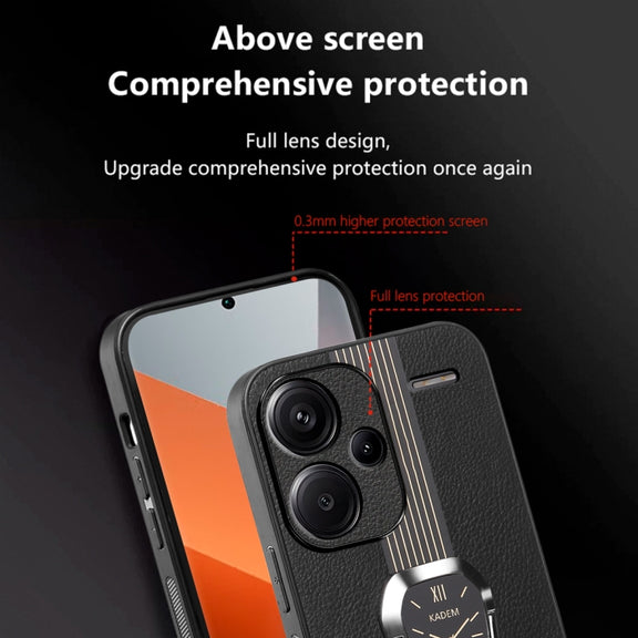 For Xiaomi Redmi Note 13 Pro+ Magnetic Litchi Leather Back Phone Case with Holder(Green)