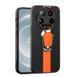 For Xiaomi 14 Ultra Magnetic Litchi Leather Back Phone Case with Holder(Orange) - 14 Ultra Cases by PMC TechLife | Online Shopping South Africa | PMC TechLife | Buy Now Pay Later Mobicred