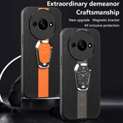 For Xiaomi Redmi A3 Magnetic Litchi Leather Back Phone Case with Holder(Green)
