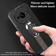 For Xiaomi Redmi A3 Magnetic Litchi Leather Back Phone Case with Holder(Green)