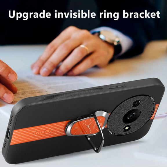For Xiaomi Redmi A3 Magnetic Litchi Leather Back Phone Case with Holder(Green)