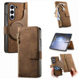For Samsung Galaxy Z Fold5 5G Retro MagSafe Magnetic Zipper Wallet Leather Phone Case(Brown) - Galaxy Z Fold5 Cases by PMC TechLife | Online Shopping South Africa | PMC TechLife | Buy Now Pay Later Mobicred