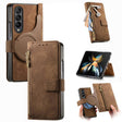For Samsung Galaxy Z Fold4 Retro MagSafe Magnetic Zipper Wallet Leather Phone Case(Brown) - Galaxy Z Fold4 5G Cases by PMC TechLife | Online Shopping South Africa | PMC TechLife | Buy Now Pay Later Mobicred