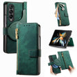 For Samsung Galaxy Z Fold4 Retro MagSafe Magnetic Zipper Wallet Leather Phone Case(Green) - free shipping - PMC TechLife - Order now!