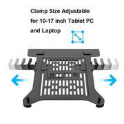 NB H100-FP For 10-17 inch Gas Spring Mechanism Full Motion Arm VESA Board Desktop Laptop Bracket