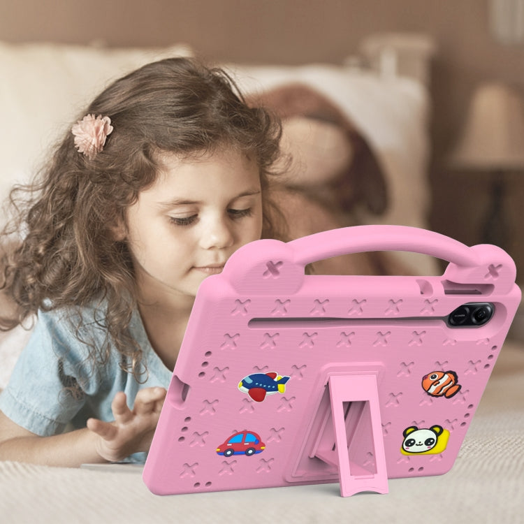 For Honor Pad X9 / X9 2024 Handle Kickstand Children EVA Shockproof Tablet Case(Pink)