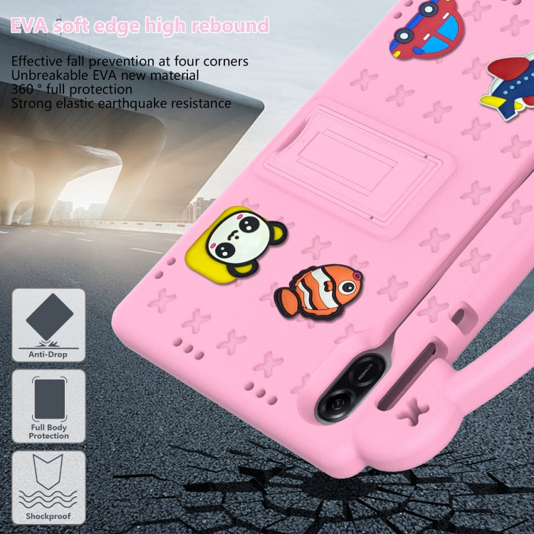For Honor Pad X9 / X9 2024 Handle Kickstand Children EVA Shockproof Tablet Case(Pink)