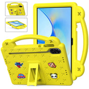 For Honor Pad X9 / X9 2024 Handle Kickstand Children EVA Shockproof Tablet Case(Yellow)