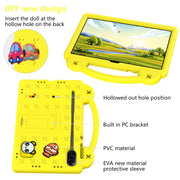 For Honor Pad X9 / X9 2024 Handle Kickstand Children EVA Shockproof Tablet Case(Yellow)