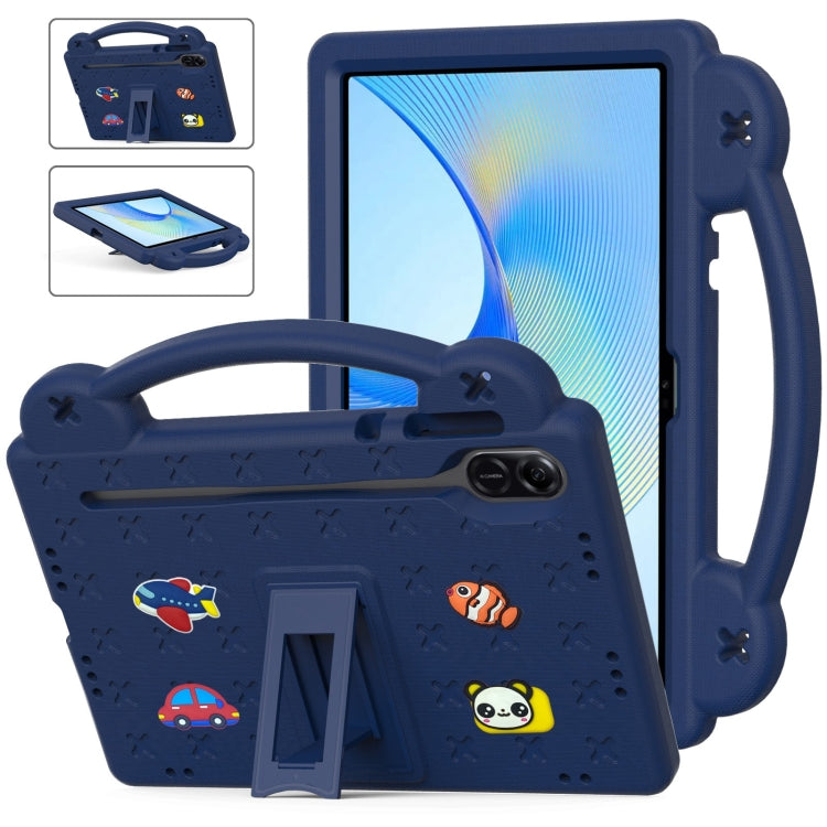 For Honor Pad X9 / X9 2024 Handle Kickstand Children EVA Shockproof Tablet Case(Navy Blue)