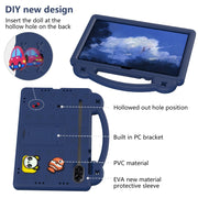 For Honor Pad X9 / X9 2024 Handle Kickstand Children EVA Shockproof Tablet Case(Navy Blue)