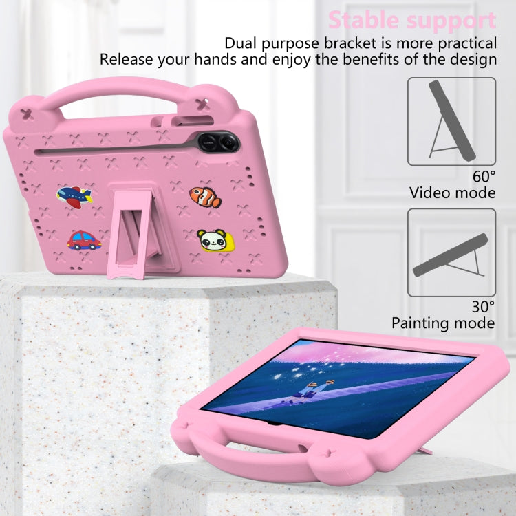 For Honor X8 Pro 11.5 Handle Kickstand Children EVA Shockproof Tablet Case(Pink)