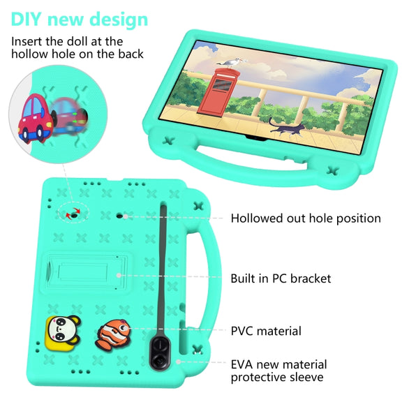 For Honor X8 Pro 11.5 Handle Kickstand Children EVA Shockproof Tablet Case(Mint Green)