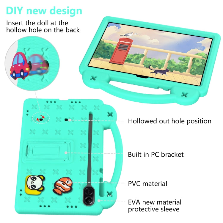 For Honor X8 Pro 11.5 Handle Kickstand Children EVA Shockproof Tablet Case(Mint Green)