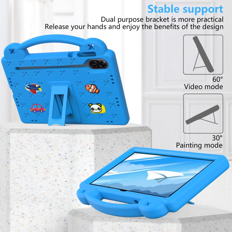 For Honor X8 Pro 11.5 Handle Kickstand Children EVA Shockproof Tablet Case(Sky Blue)