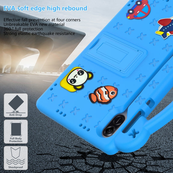 For Honor X8 Pro 11.5 Handle Kickstand Children EVA Shockproof Tablet Case(Sky Blue)