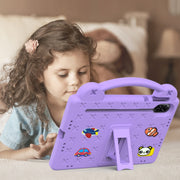 For Honor X8 Pro 11.5 Handle Kickstand Children EVA Shockproof Tablet Case(Light Purple)