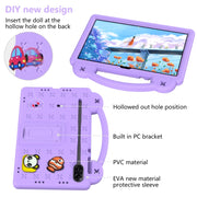 For Honor X8 Pro 11.5 Handle Kickstand Children EVA Shockproof Tablet Case(Light Purple)