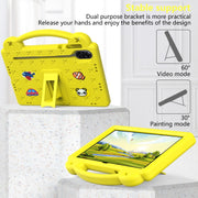 For Honor X8 Pro 11.5 Handle Kickstand Children EVA Shockproof Tablet Case(Yellow)