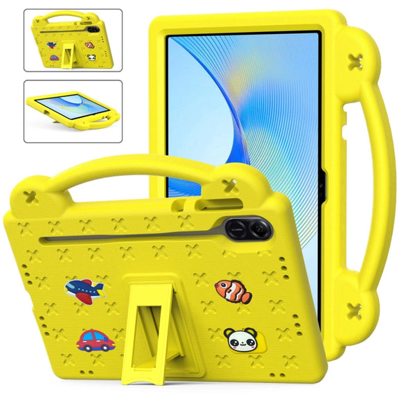 For Honor X8 Pro 11.5 Handle Kickstand Children EVA Shockproof Tablet Case(Yellow)