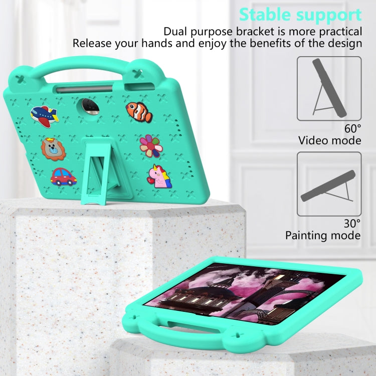 For Honor Pad 9 2023 12.1 Handle Kickstand Children EVA Shockproof Tablet Case(Mint Green)