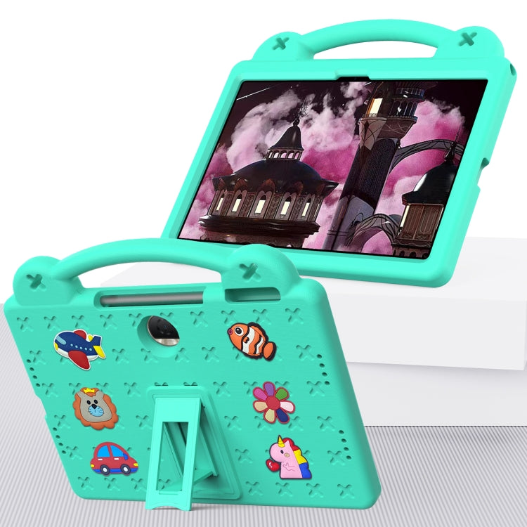 For Honor Pad 9 2023 12.1 Handle Kickstand Children EVA Shockproof Tablet Case(Mint Green)