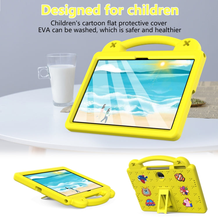 For Honor Pad 9 2023 12.1 Handle Kickstand Children EVA Shockproof Tablet Case(Yellow)