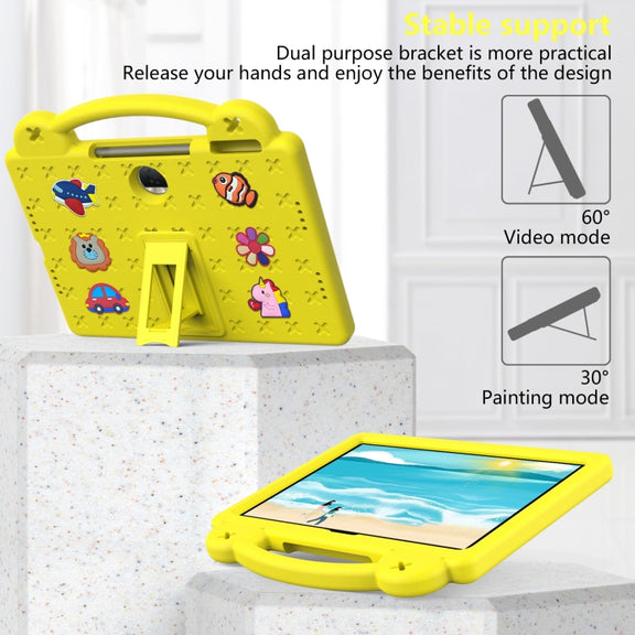 For Honor Pad 9 2023 12.1 Handle Kickstand Children EVA Shockproof Tablet Case(Yellow)
