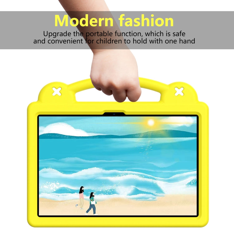 For Honor Pad 9 2023 12.1 Handle Kickstand Children EVA Shockproof Tablet Case(Yellow)