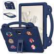 For Honor Pad 9 2023 12.1 Handle Kickstand Children EVA Shockproof Tablet Case(Navy Blue) - Honor by PMC TechLife | Online Shopping South Africa | PMC TechLife | Buy Now Pay Later Mobicred