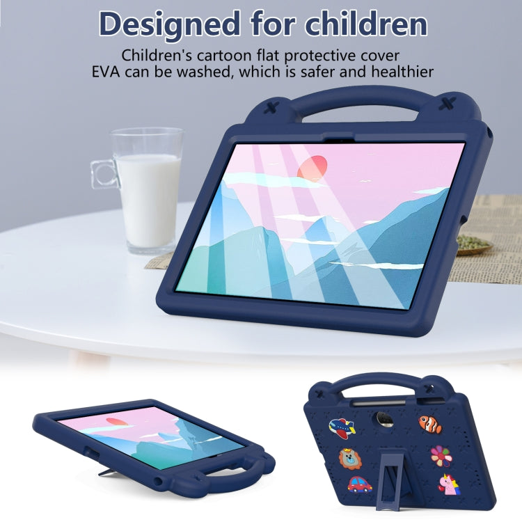 For Honor Pad 9 2023 12.1 Handle Kickstand Children EVA Shockproof Tablet Case(Navy Blue)
