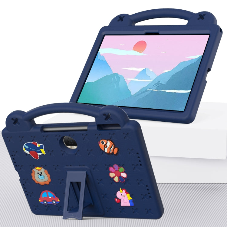 For Honor Pad 9 2023 12.1 Handle Kickstand Children EVA Shockproof Tablet Case(Navy Blue)