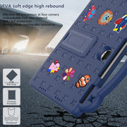For Honor Pad 9 2023 12.1 Handle Kickstand Children EVA Shockproof Tablet Case(Navy Blue)