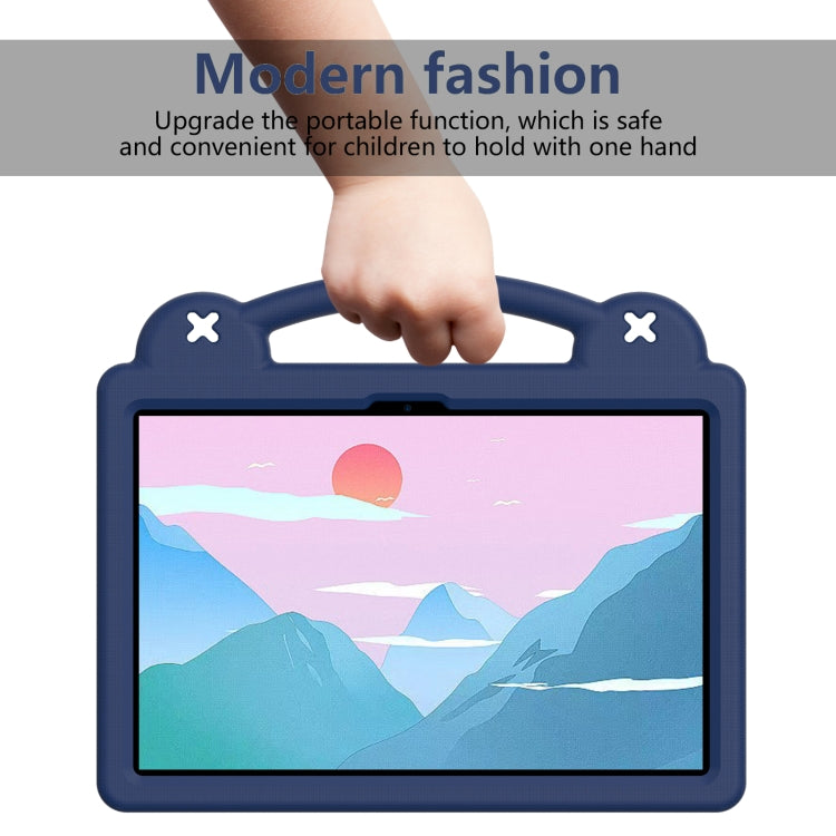 For Honor Pad 9 2023 12.1 Handle Kickstand Children EVA Shockproof Tablet Case(Navy Blue)