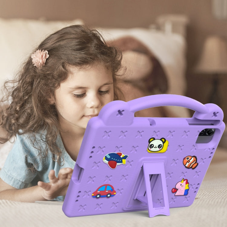 For Honor Pad X8a Handle Kickstand Children EVA Shockproof Tablet Case(Light Purple)