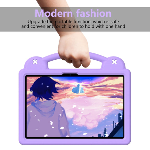 For Honor Pad X8a Handle Kickstand Children EVA Shockproof Tablet Case(Light Purple)