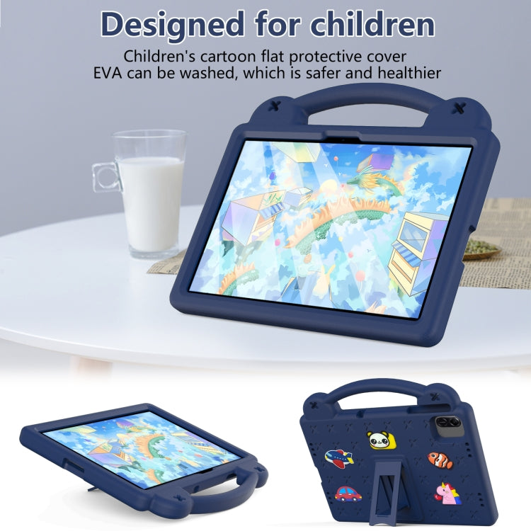 For Honor Pad X8a Handle Kickstand Children EVA Shockproof Tablet Case(Navy Blue)