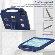 For Honor Pad X8a Handle Kickstand Children EVA Shockproof Tablet Case(Navy Blue)