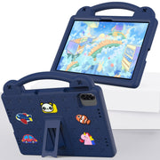 For Honor Pad X8a Handle Kickstand Children EVA Shockproof Tablet Case(Navy Blue)