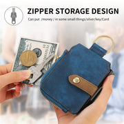 For Motorola Razr 40 Ultra Retro Skin-feel Ring Multi-card Wallet Phone Case(Blue)