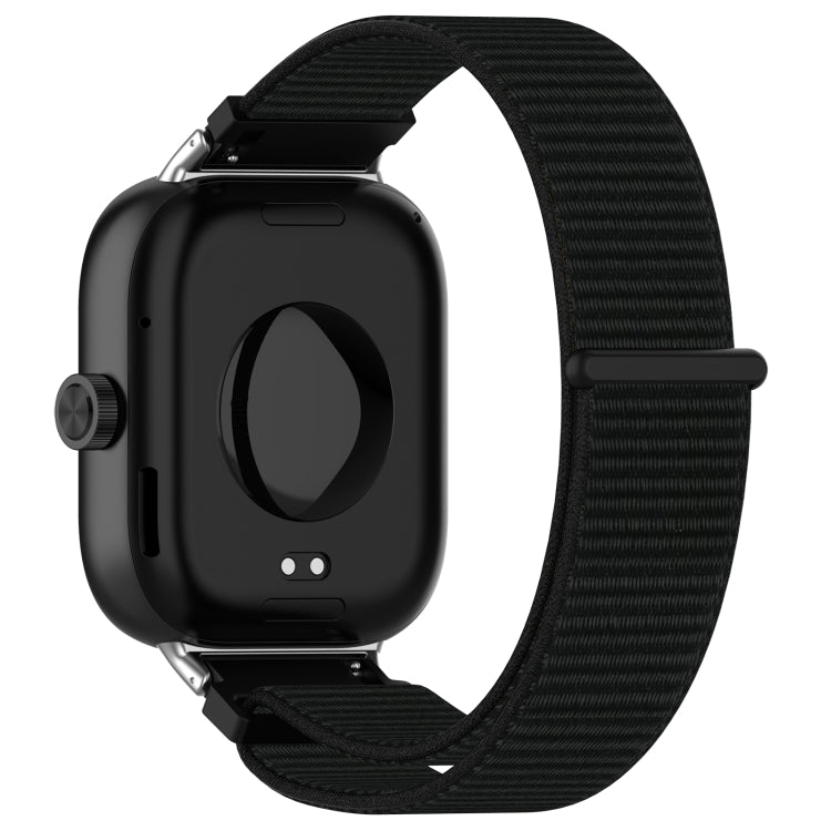 For Redmi Watch 4 / Watch 5 Nylon Loop Metal Connector Watch Band(Black)