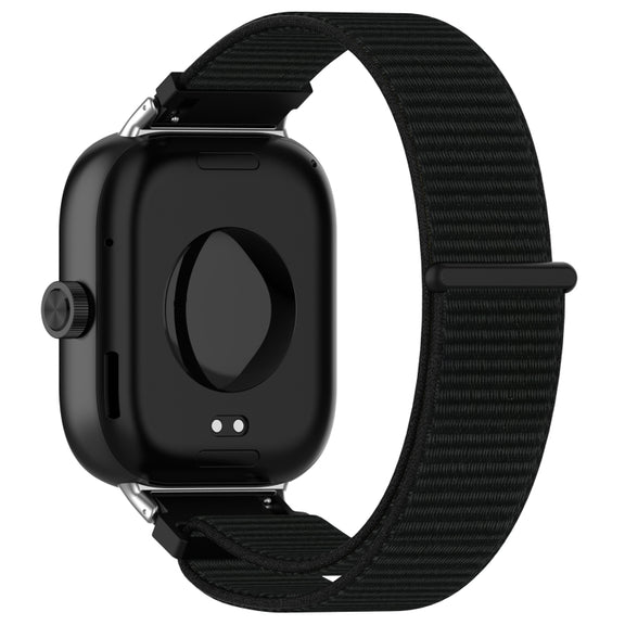 For Redmi Watch 4 / Watch 5 Nylon Loop Metal Connector Watch Band(Black)
