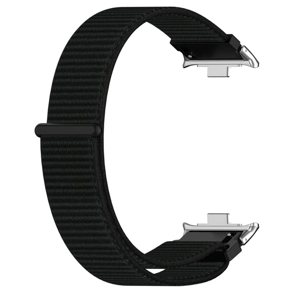 For Redmi Watch 4 / Watch 5 Nylon Loop Metal Connector Watch Band(Black)