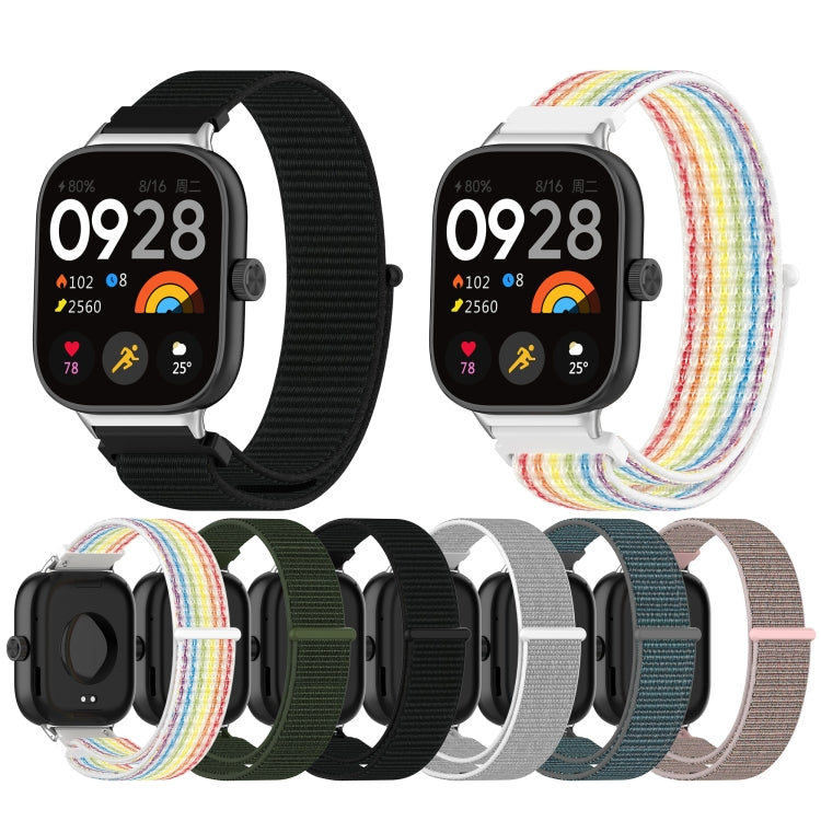 For Redmi Watch 4 / Watch 5 Nylon Loop Metal Connector Watch Band(Black)